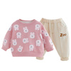 Sleeves suitable for men and women, autumn children's set, internet celebrity, long sleeve, western style, 0-4 years