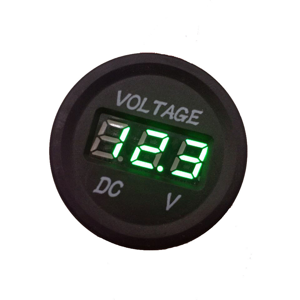 专业汽车摩托车改装生产厂家直流电压表圆形电压表24V电压显示器