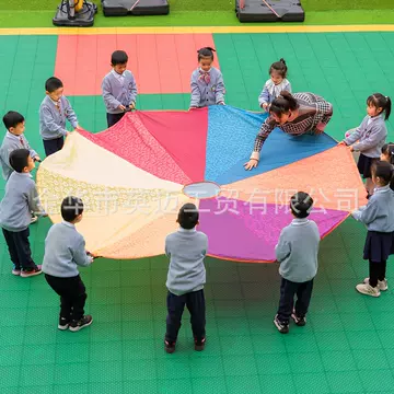 Factory direct kindergarten rainbow umbrella children's game parachute parent-child early education system training equipment - ShopShipShake