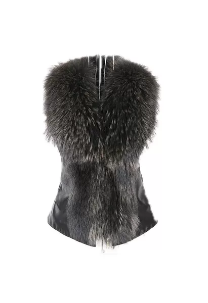 Black imitation fox hair