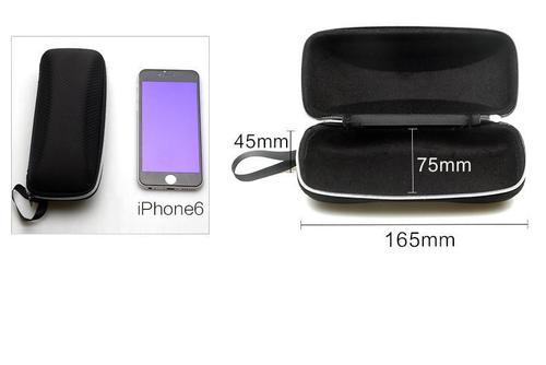 Large Glasses Case Sunglasses Box Zipper Box Sports Sunglasses Case Glasses Packaging Box Lens Cloth Hard Box Wholesale