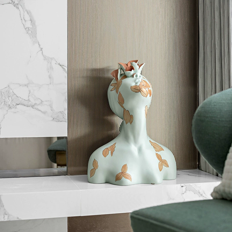 Скандинавский свет роскошный персонаж из смолы девушка Хуа Прихожая винный шкаф скульптура украшения креативные простые украшения для шкафа под Телевизор