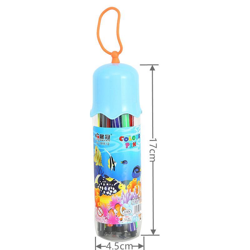 Fabricante de 12 Colores para niños suministros de arte creativo color pintura pincel papelería Premio color pluma acuarela pluma al por mayor