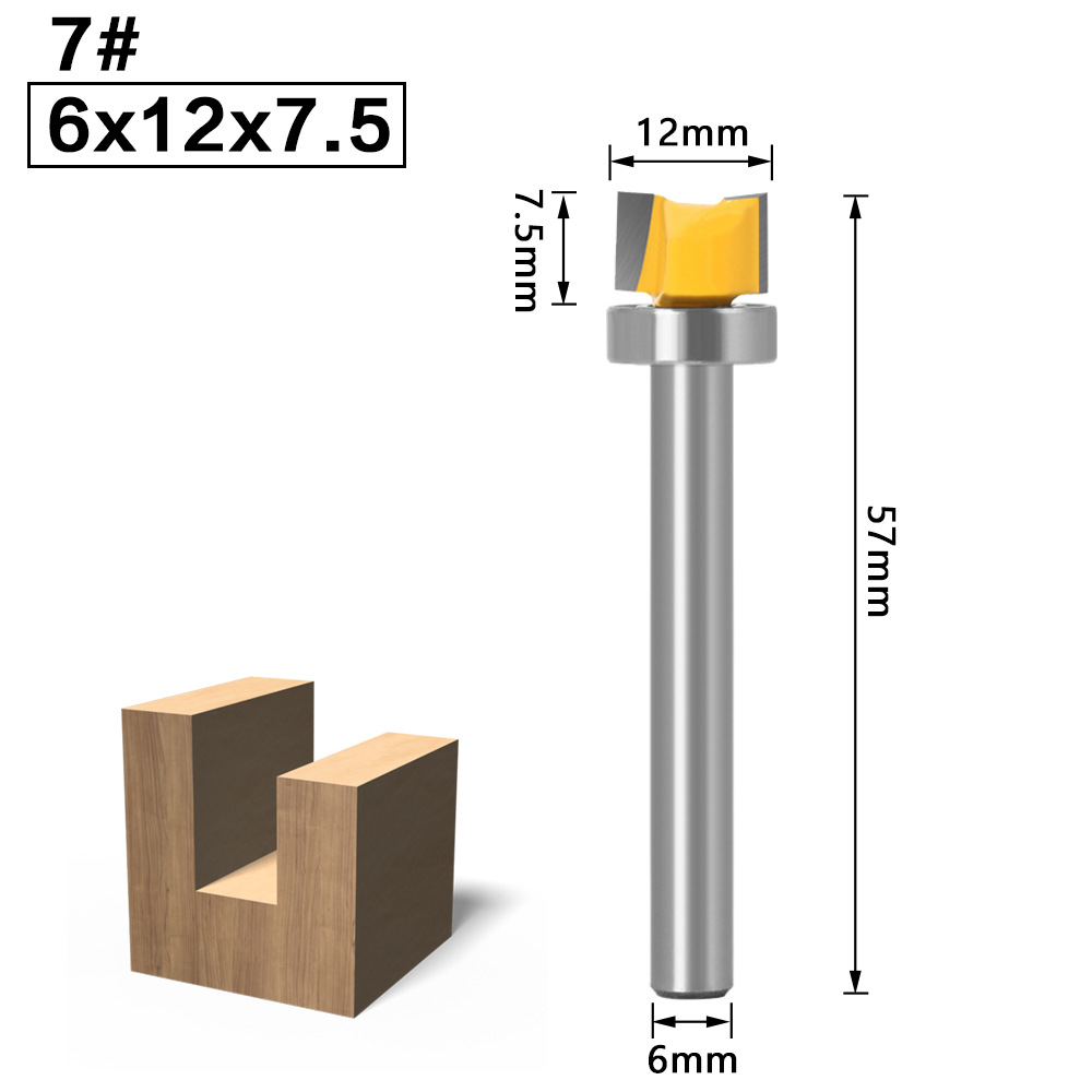 Cuchillo de corte de carpintería de 6 manijas máquina de corte cabeza de cuchillo con rodamiento cuchillo recto cuchillo de recorte de imitación cortador de fresado de carpintería Gong máquina de ranurado