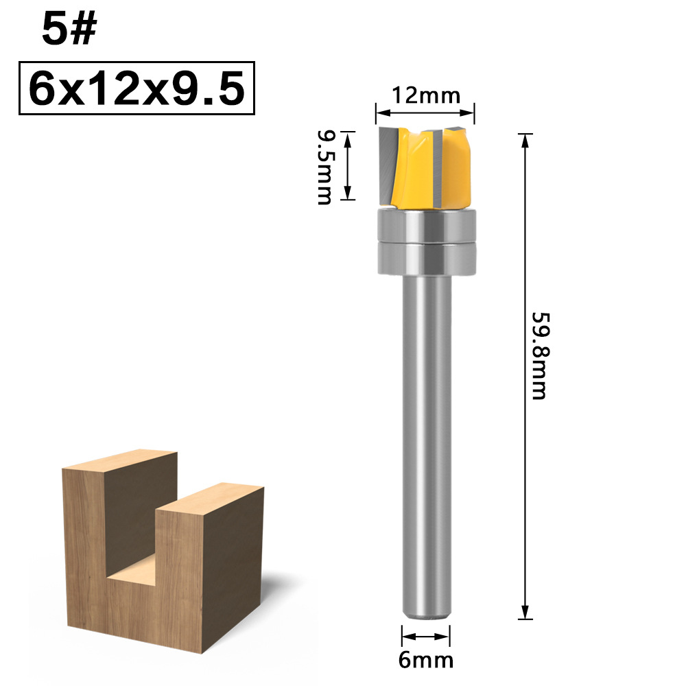 Cuchillo de corte de carpintería de 6 manijas máquina de corte cabeza de cuchillo con rodamiento cuchillo recto cuchillo de recorte de imitación cortador de fresado de carpintería Gong máquina de ranurado