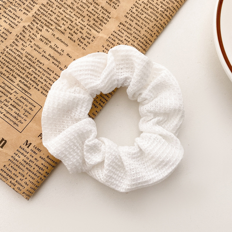 JK anillo de pelo de intestino grueso anillo de intestino grueso de cerdo ins simple Plaid grasa salchicha cabeza cuerda retro francés satén brandy accesorios para el cabello