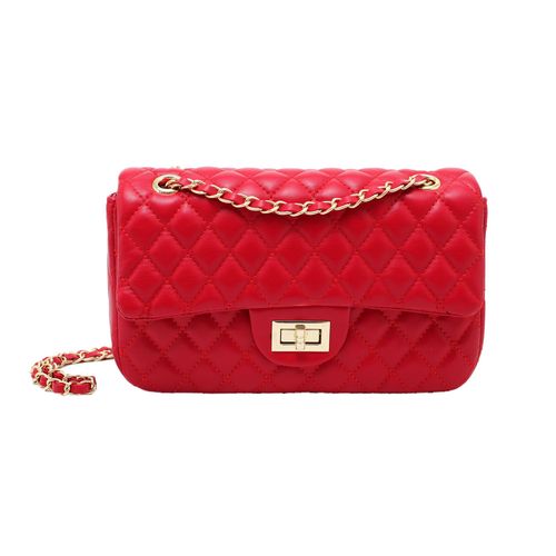  Autumn and Winter New Trendy Bags Women's Fashionable Texture Versatile Diamond Chain Crossbody Single Shoulder Handheld Small Square Bag
