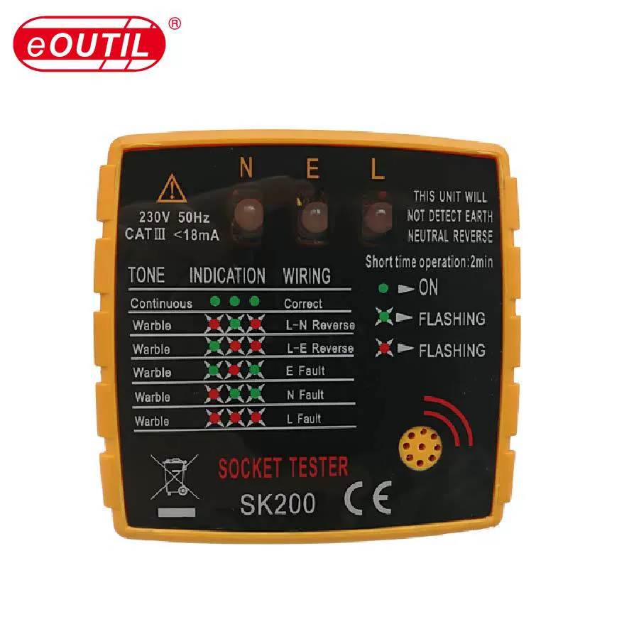 Гнездо фазовый детектор гнездо тестер SK200 производитель