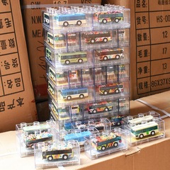 Transparent display box, individually packaged, mini alloy bus and coach, car gift