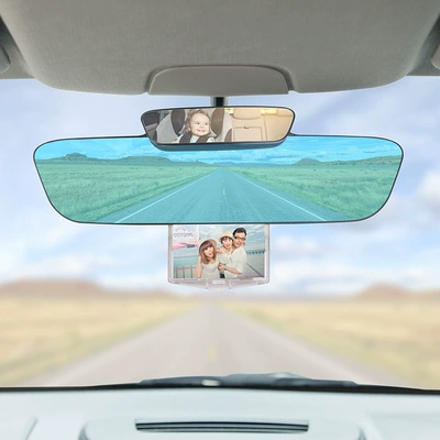 Car interior central rearview mirror Large field of view rear view auxiliary mirror
