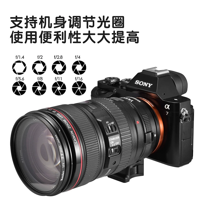 Адаптер камеры Yingke Photography Equipment Filter Transit Loptings, совместимый с байонетом E Sony, вращатель лещей