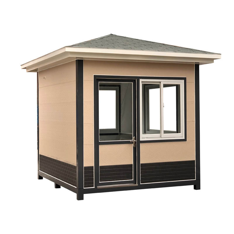 Cabina de seguridad al aire libre móvil metal tallado tablero equipo sala de estructura de acero puerta puesto de trabajo terminado cabina de seguridad