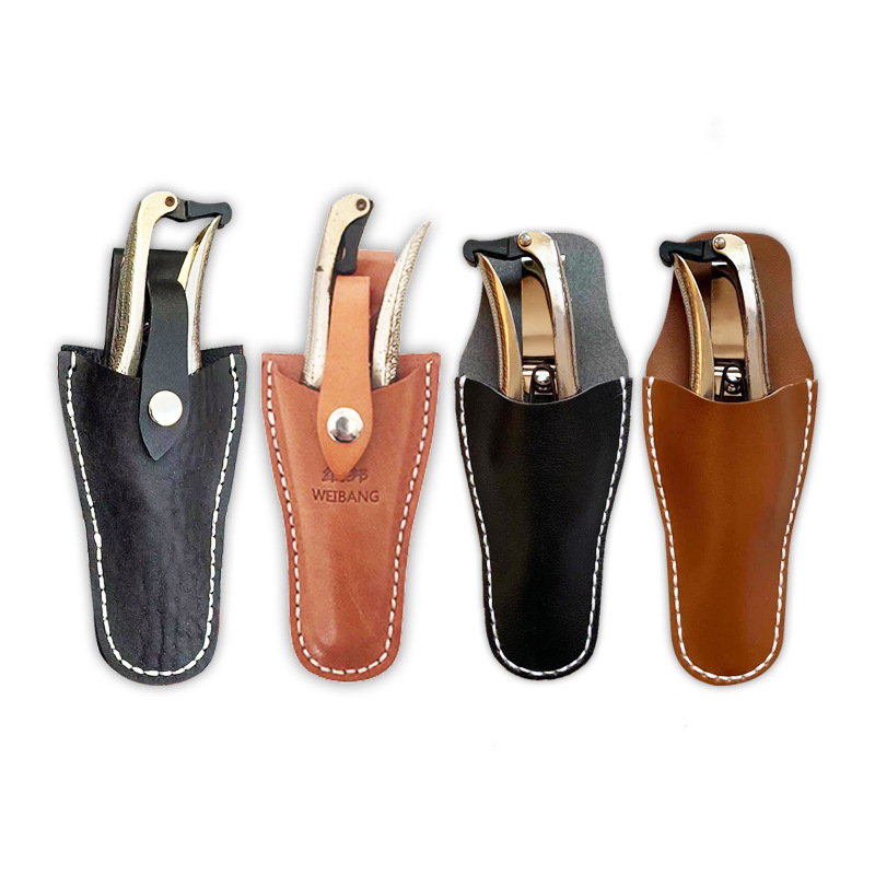 FUENTE de suministro de tijeras de piel de vaca cubierta Kit de tijeras de jardín rama primera capa de piel de vaca cubierta de cuero PU tijeras de cuero cubierta