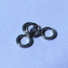 Fishing gear lure accessories stainless steel material reinforced connection ring connector lure double ring flattened double ring