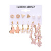 Earrings, advanced set, retro accessory, European style, suitable for import, high-quality style, boho style