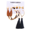 Earrings, advanced set, retro accessory, European style, suitable for import, high-quality style, boho style