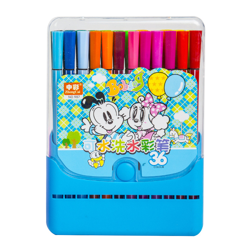 987 lavado acuarela pluma traje barril acuarela pluma al por mayor de los niños pintura arte pintura materiales multi-color herramientas de graffiti