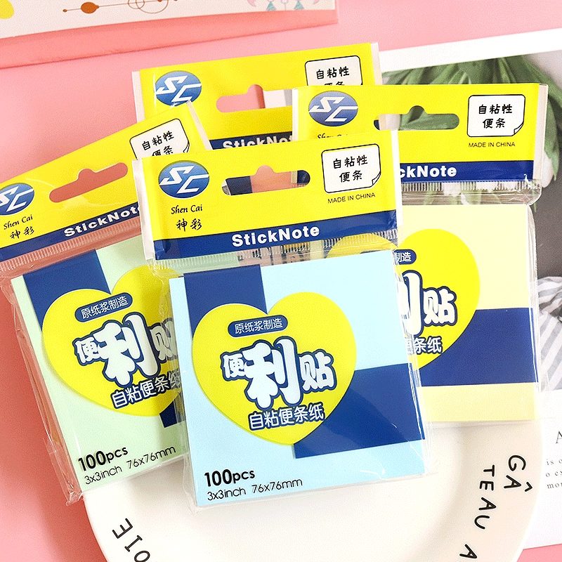 Square Post-It Note Book цвет 100 пост-он отмечает различные самоклеящиеся наклейки, все наклейки с сообщениями оптом