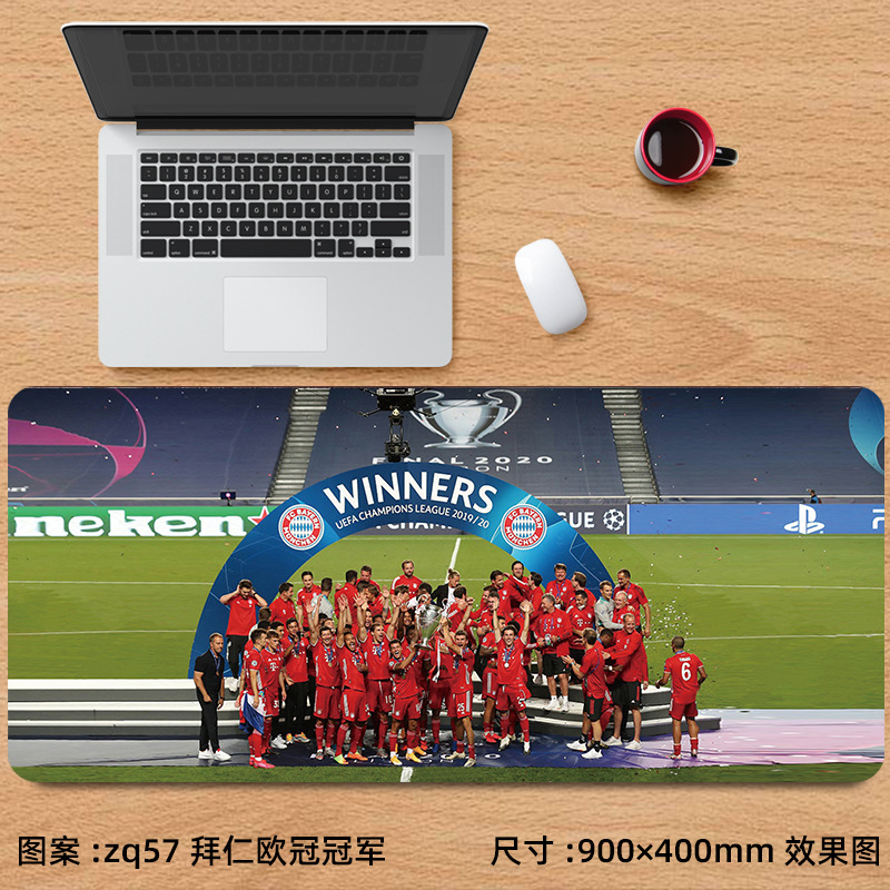 Alfombrilla de ratón nueva de Cristiano Ronaldo, extra grande, de fútbol, Messi, Bayern, La Liga, para juegos, e-sports, con reposamuñecas, para escritorio de computadora