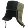 Army green black hair-single hat