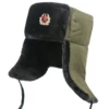Army green black hair+Soviet badge