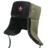 Army green black hair+sickle hammer pentagram