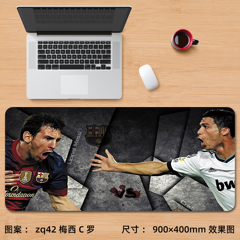 Alfombrilla de ratón nueva de Cristiano Ronaldo, extra grande, de fútbol, Messi, Bayern, La Liga, para juegos, e-sports, con reposamuñecas, para escritorio de computadora