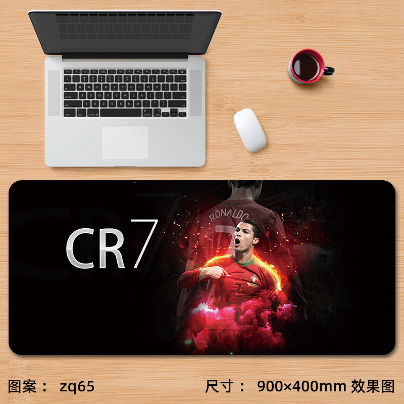 Alfombrilla de ratón nueva de Cristiano Ronaldo, extra grande, de fútbol, Messi, Bayern, La Liga, para juegos, e-sports, con reposamuñecas, para escritorio de computadora