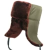 Army green brown hair-single hat