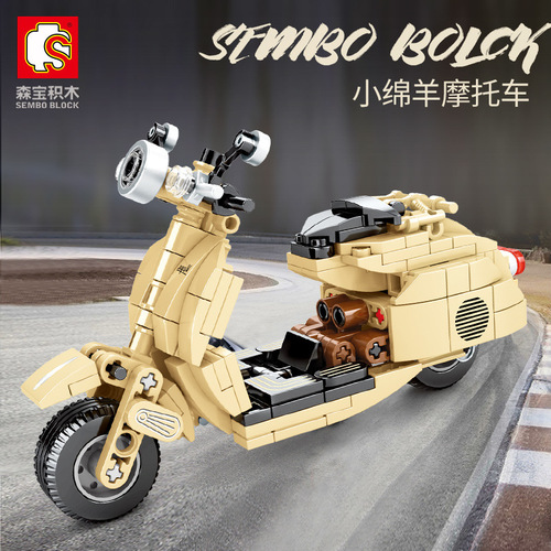 Compatible with LEGO motorcycle building blocks Yamaha model desktop ornaments difficult boys toy assembly gift