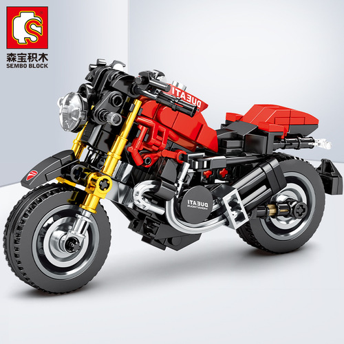 Senbao Building Blocks 701108 Water Bird Ducati Motorcycle Model Technology Parts Assembled Boy Toy Birthday Gift