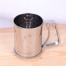 不锈钢手压式面粉筛中号筛网双层筛子烘焙工具粉筛烘焙工具糖粉