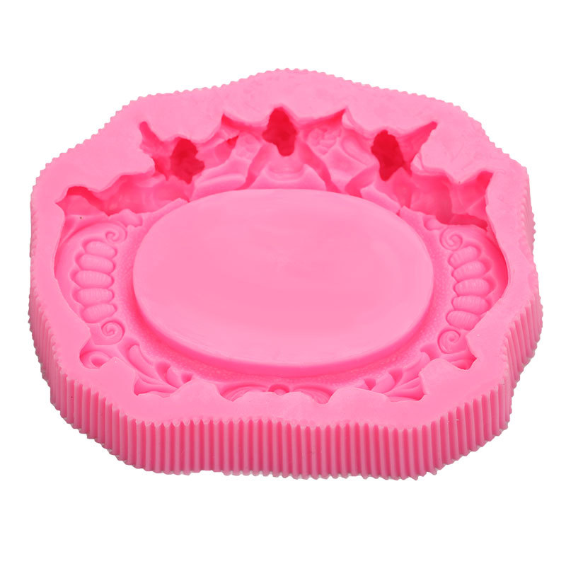 Estilo europeo pequeño Ángel marco de fotos fondant pastel de yeso postre Mesa decoración epoxi arcilla molde de silicona