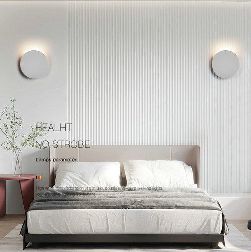 Simple Bedroom Bedside Wall Lamp Round Fashion Creative Aisle Lamp Modern Personality Living Room Wall LED Corridor Lamp