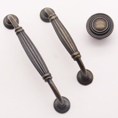 美式仿古鋅合金鍍銅拉手現代櫥櫃抽屜門把手青古銅歐式鞋櫃拉手