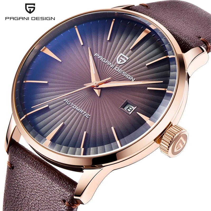 Pagani/Borgani New Hot-Selling Model, Simple and Trendy Business Genuine Leather Waterproof Men's Mechanical Watch 2770