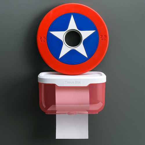Bathroom tissue box transparent punch-free wall-mounted toilet tissue box creative simple waterproof bathroom tissue box