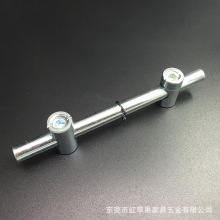 厂家批发 10*140mm扁担组合器铁质白锌家具三合一连接件