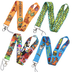 Dog-themed cartoon mobile phone lanyard, ID card phone tag necklace keychain accessory gift