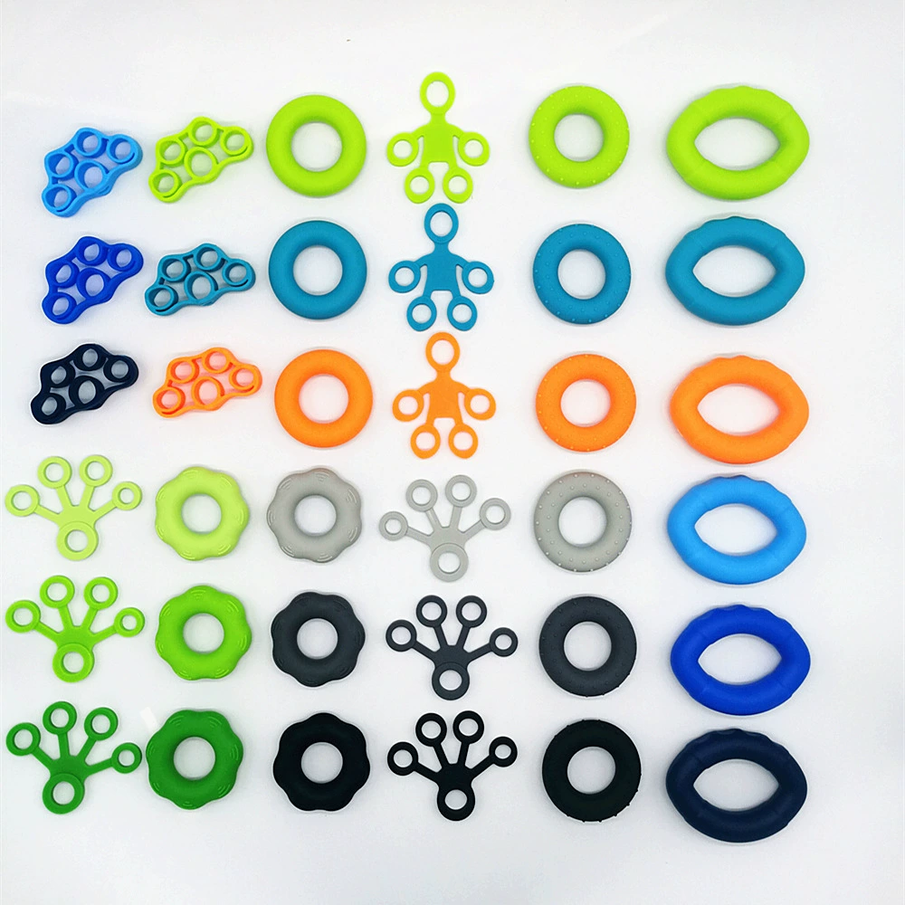 Silicone grip force O -shaped grip power ring decompression massage ring circular grip circle divided finger grip power