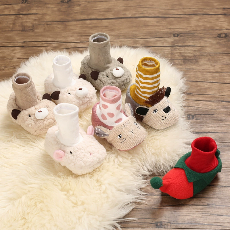 Li Haisheng детская обувь с мягкой подошвой теплые туфли для ног милые Мультяшные животные От 0 до 1 года детская обувь для мальчиков и девочек