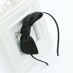 Korean Handicraft Satin Hairband Wholesale Double Butterfly Bow Hairband 2 Yuan Store Hair Accessory Supply