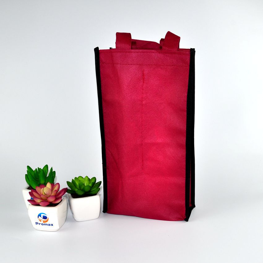 葡萄酒袋红酒袋手提袋红酒礼品袋可装2瓶加印LOGO覆膜无纺布袋