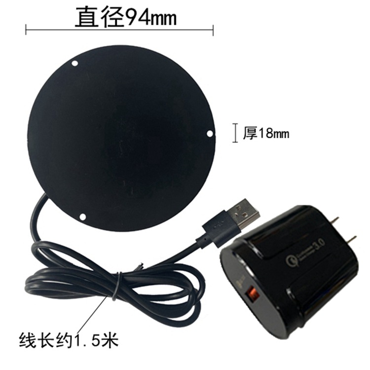 30mm remoto aire teléfono celular rápido cargador inalámbrico oculto Rock tablero escritorio muebles modificación Qi universal