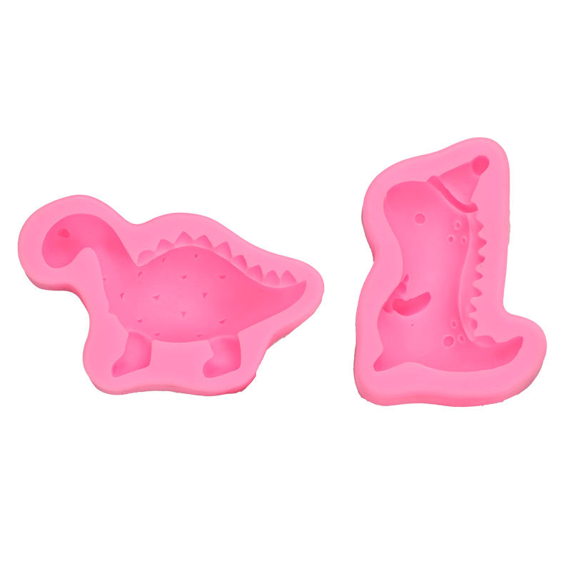 Dinosaurio forma fondant pastel decoración silicona molde DIY dinosaurio animal chocolate hornear epoxi arcilla molde