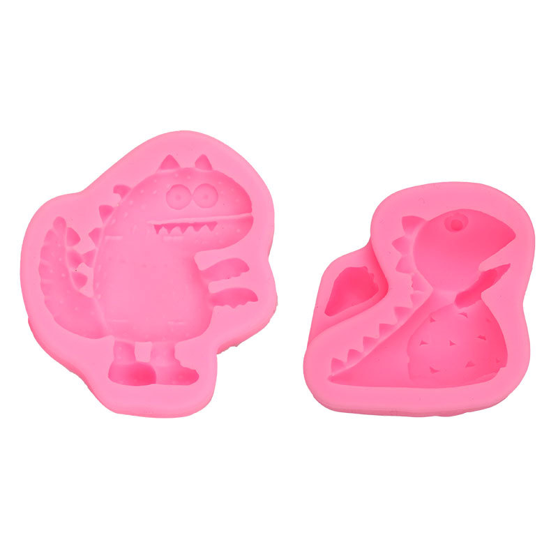 Dinosaurio forma fondant pastel decoración silicona molde DIY dinosaurio animal chocolate hornear epoxi arcilla molde