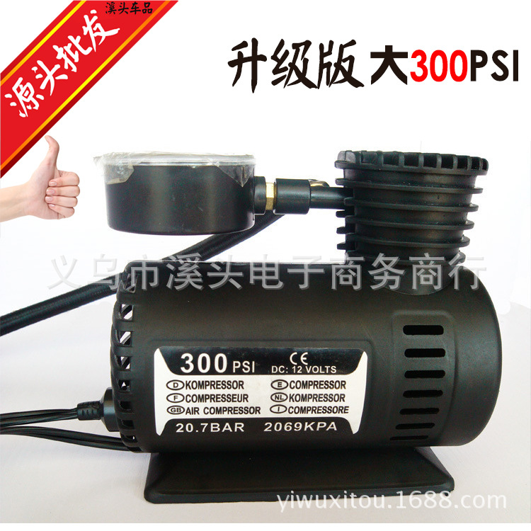微型气泵 12V汽车用充气泵轮胎打气机车载迷你小应急充气泵火车头