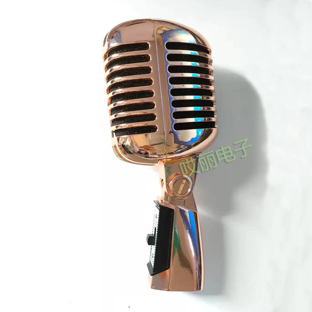 Suministro directo de fábrica etapa rendimiento clásico retro bobina móvil micrófono estrella etapa antiguo nostálgico micrófono de metal