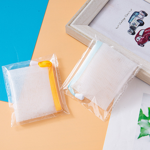 Handmade Bar Soap Double Layer Foaming Mesh Net Bar Soap Foaming Net Face Wash Soap Bag Double Thick Soap Mesh