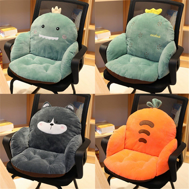 Pillow with animals, sofa, carrot dinosaur, cactus